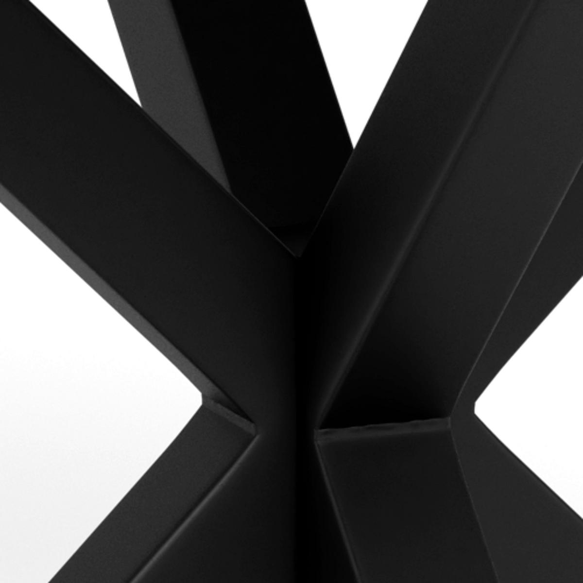 ESSTISCH in Metall, Glas, Keramik 119/119/75,5 cm  - Eichefarben/Schwarz, MODERN, Glas/Keramik (119/119/75,5cm) - MID.YOU