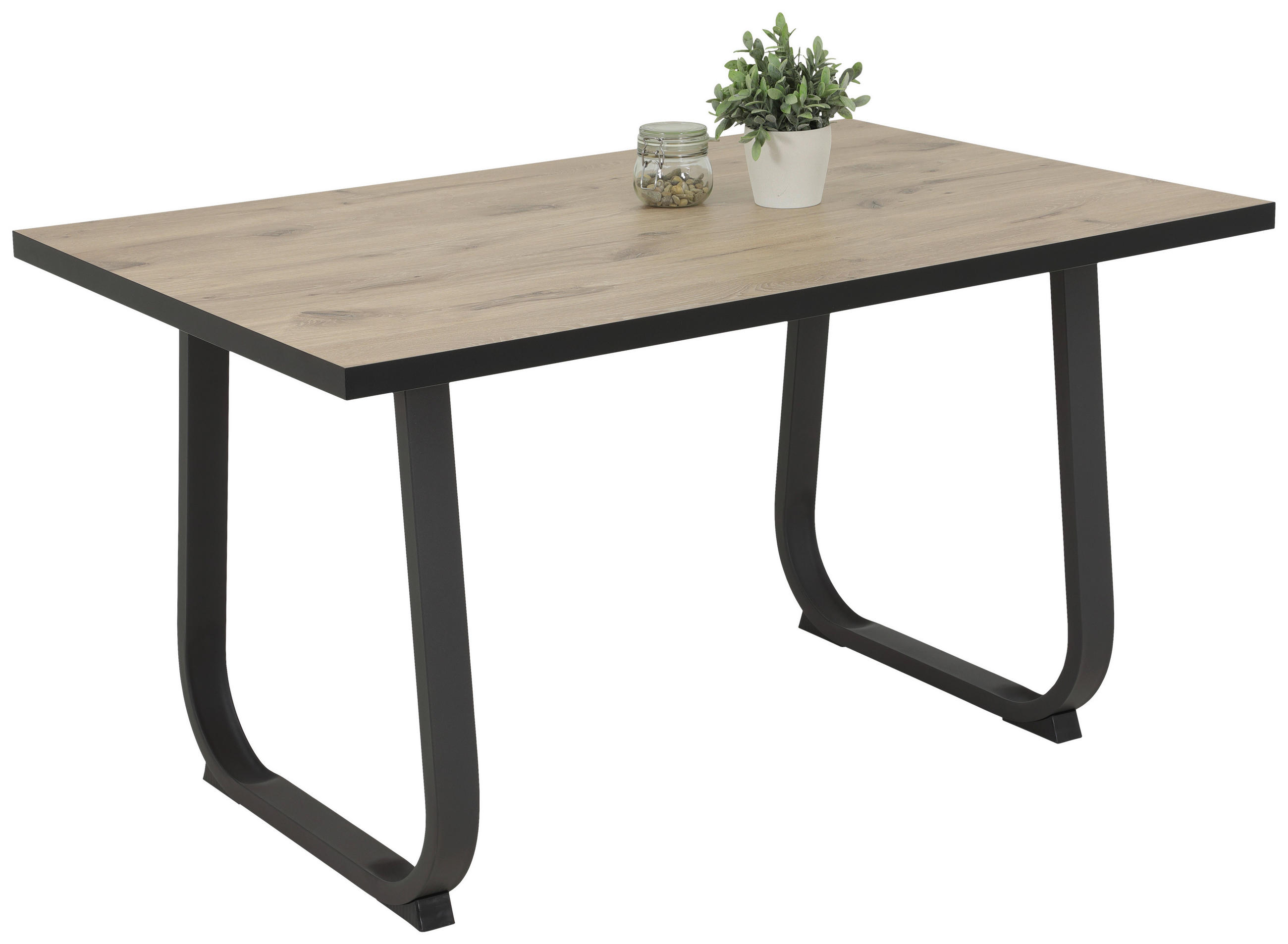 ESSTISCH in Holzwerkstoff 140/90/76 cm  - Eichefarben/Anthrazit, Trend, Holzwerkstoff (140/90/76cm) - Boxxx
