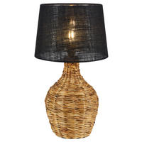 TISCHLEUCHTE - Schwarz/Naturfarben, Basics, Naturmaterialien (32/58/32cm) - Markslöjd