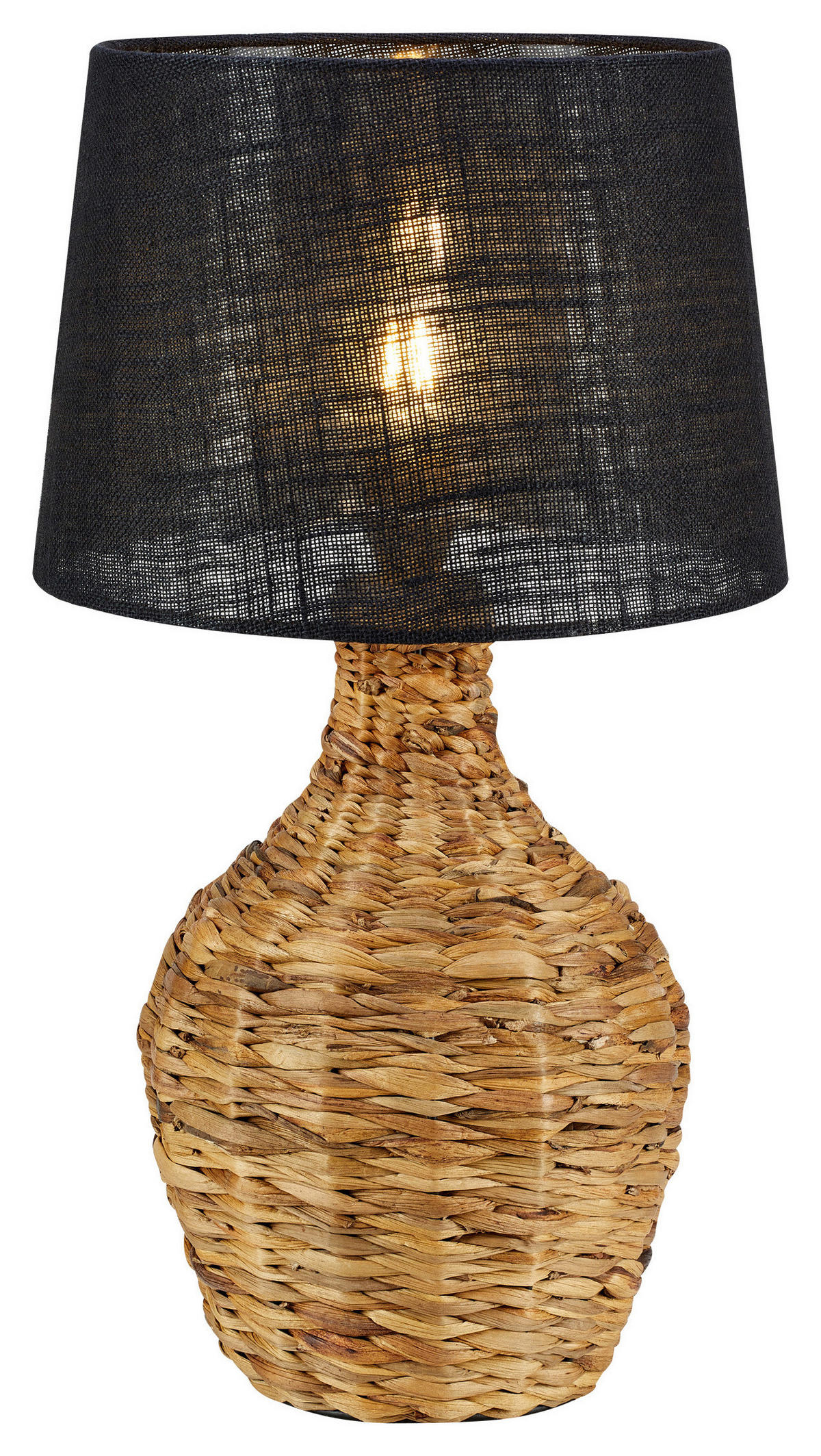 TISCHLEUCHTE - Schwarz/Naturfarben, Basics, Naturmaterialien (32/58/32cm) - Markslöjd