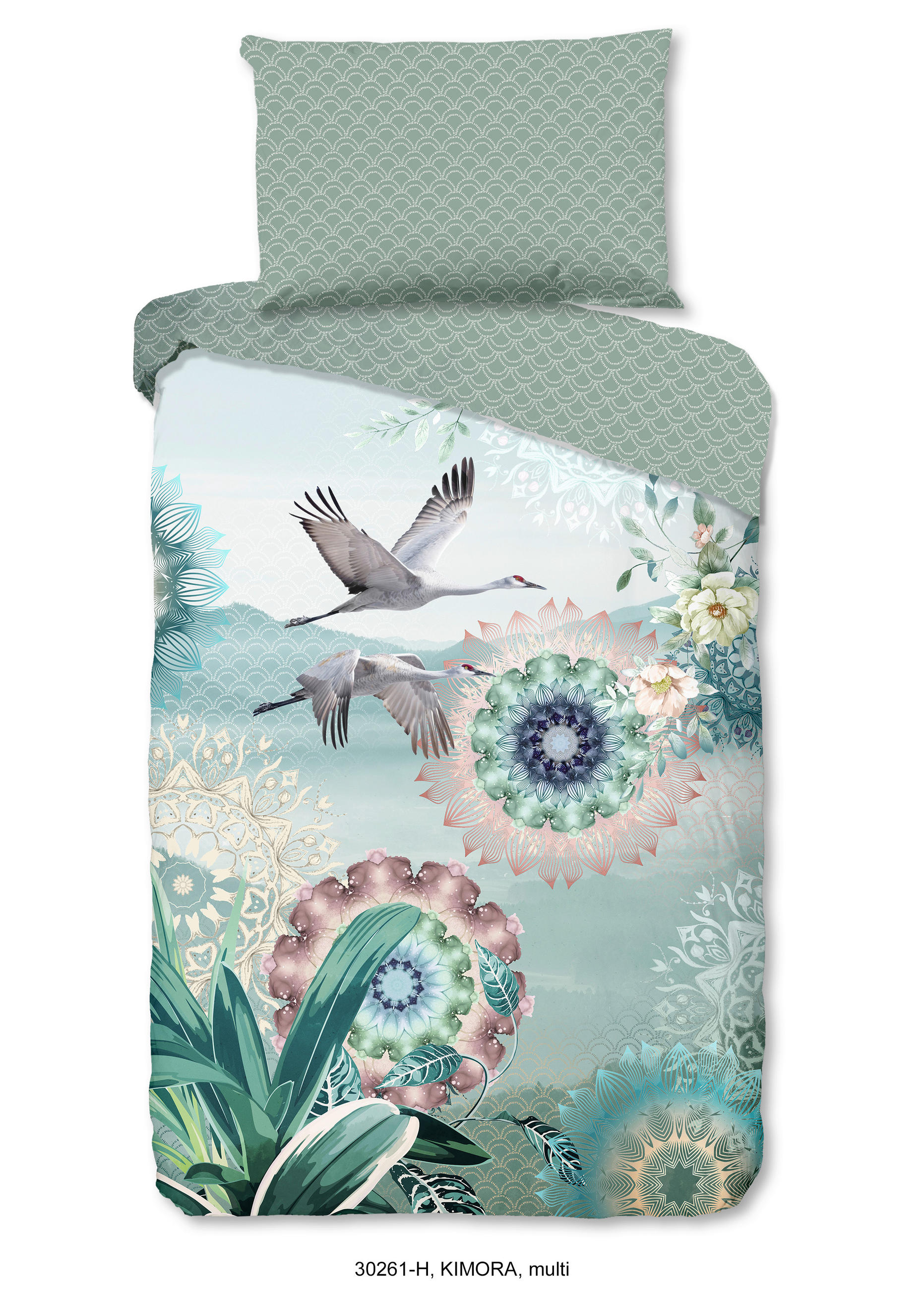 BETTWÄSCHE HIP Satin 140/200 cm  - Jadegrün/Olivgrün, Trend, Textil (140/200cm)