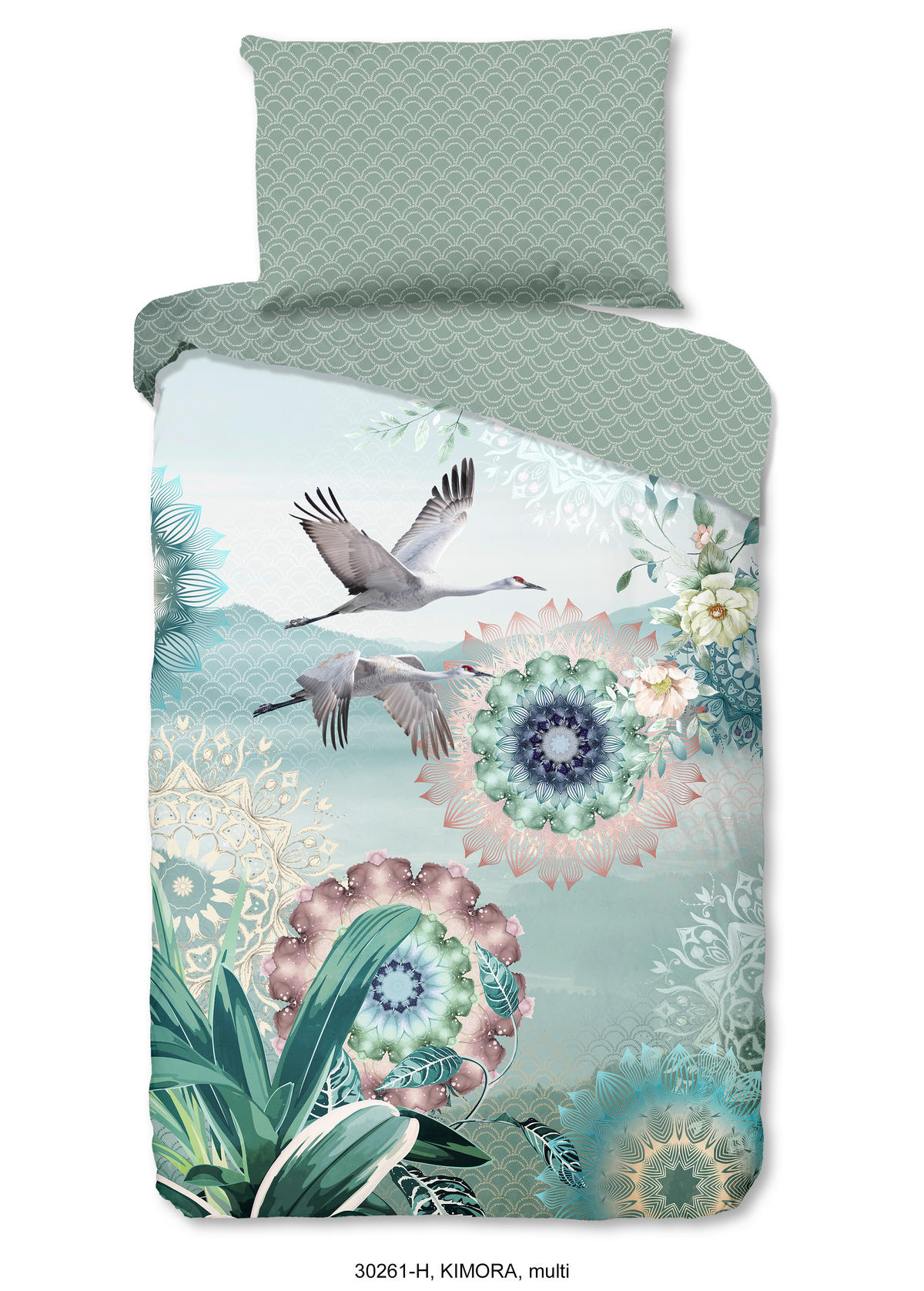 BETTWÄSCHE HIP Satin 140/200 cm  - Jadegrün/Olivgrün, Trend, Textil (140/200cm)