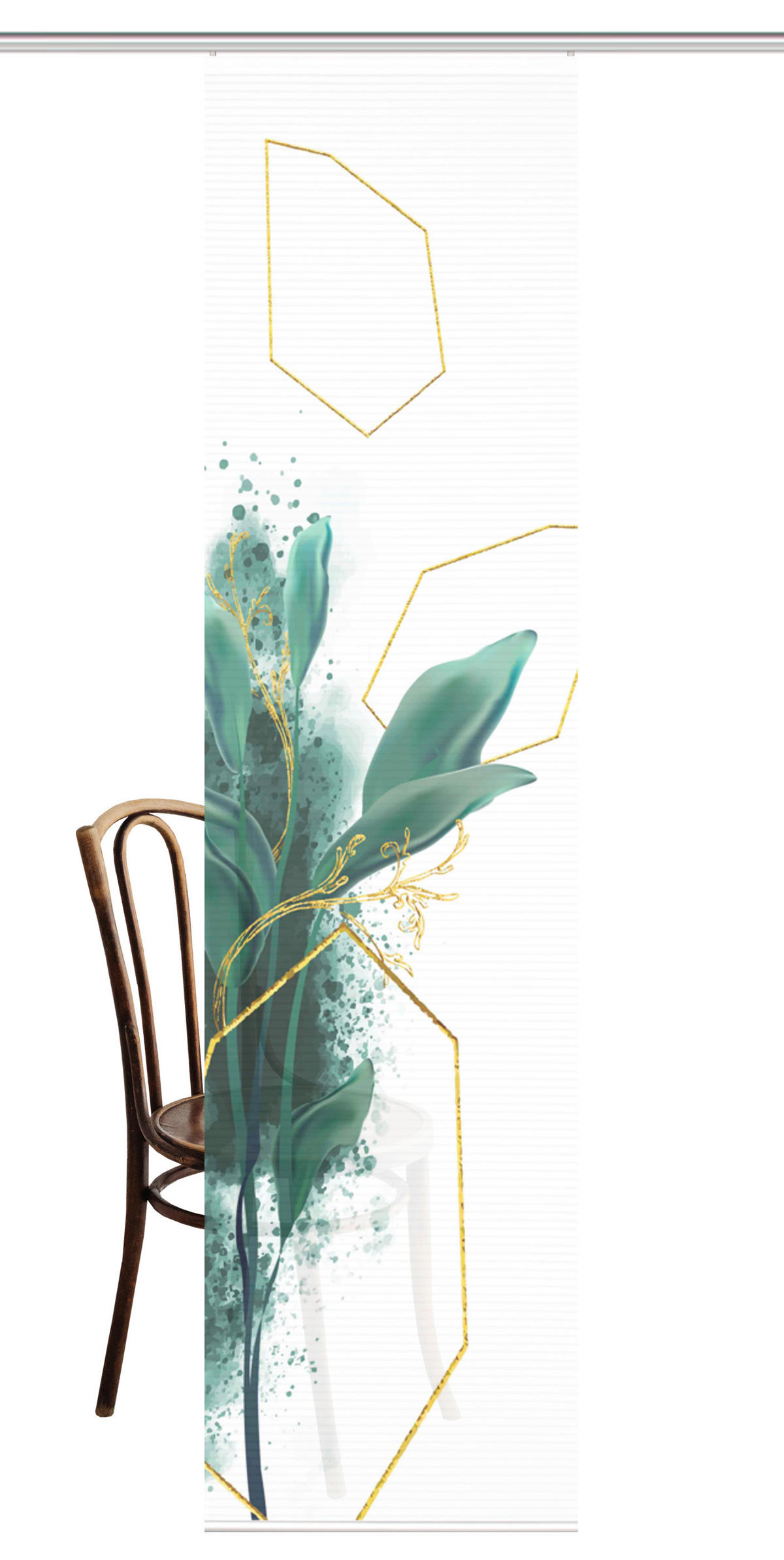 FLÄCHENVORHANG   halbtransparent   60/245 cm  - Grün, Natur, Textil (60/245cm)