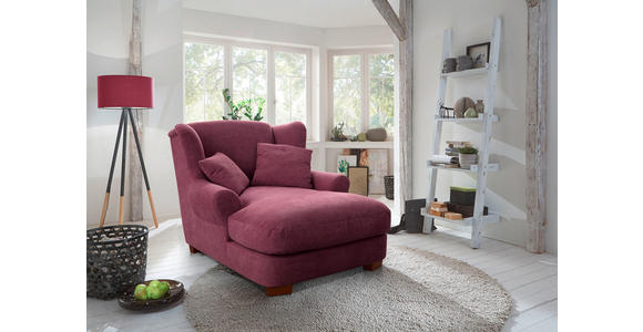 XXL-SESSEL - Dunkelrot, ROMANTIK / LANDHAUS, Holz/Textil (120/101/142cm) - Cantus