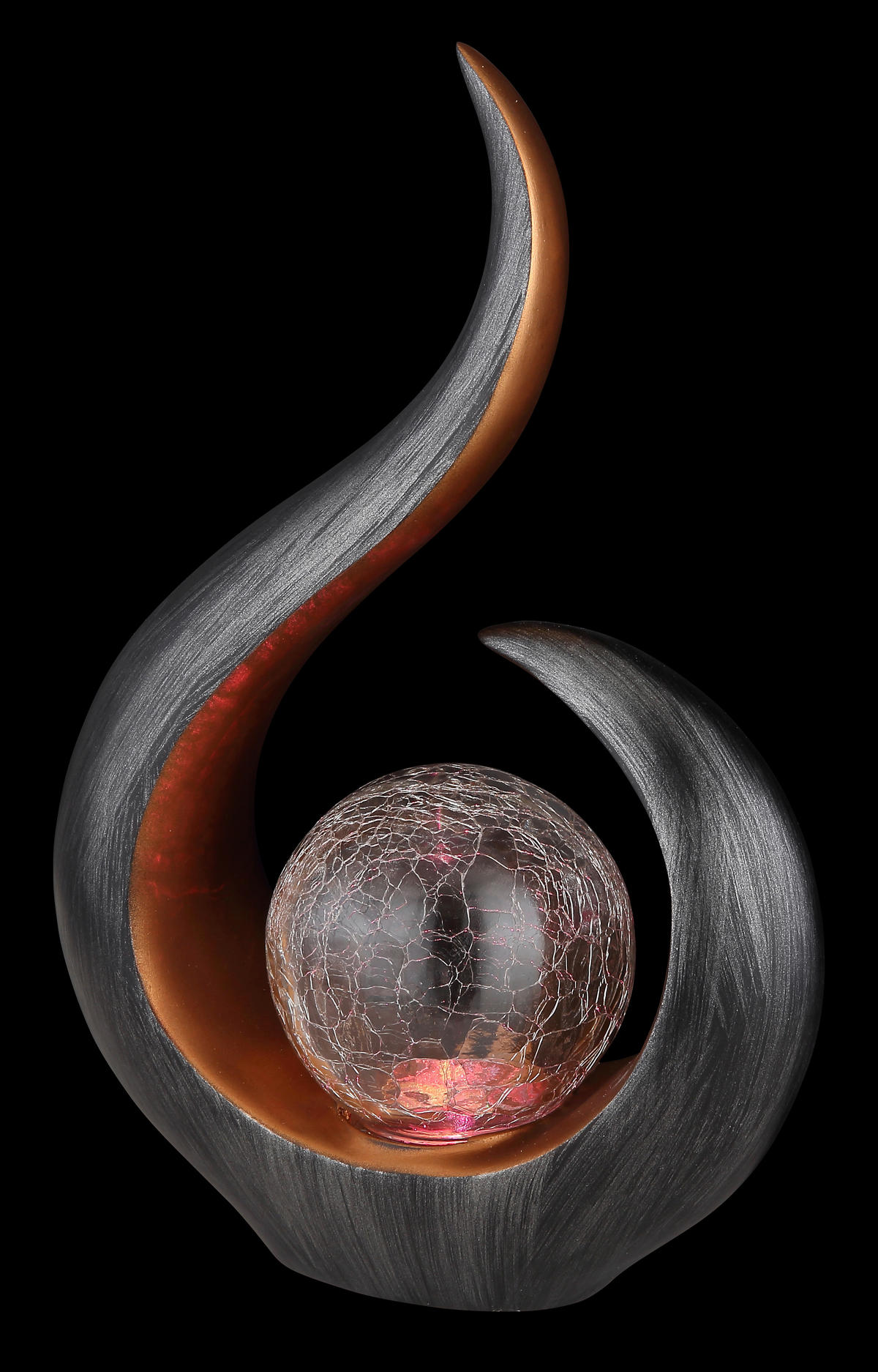 SOLARLEUCHTE 22,5/10/33,5 cm   - Klar/Goldfarben, Design, Glas/Kunststoff (22,5/10/33,5cm) - Globo