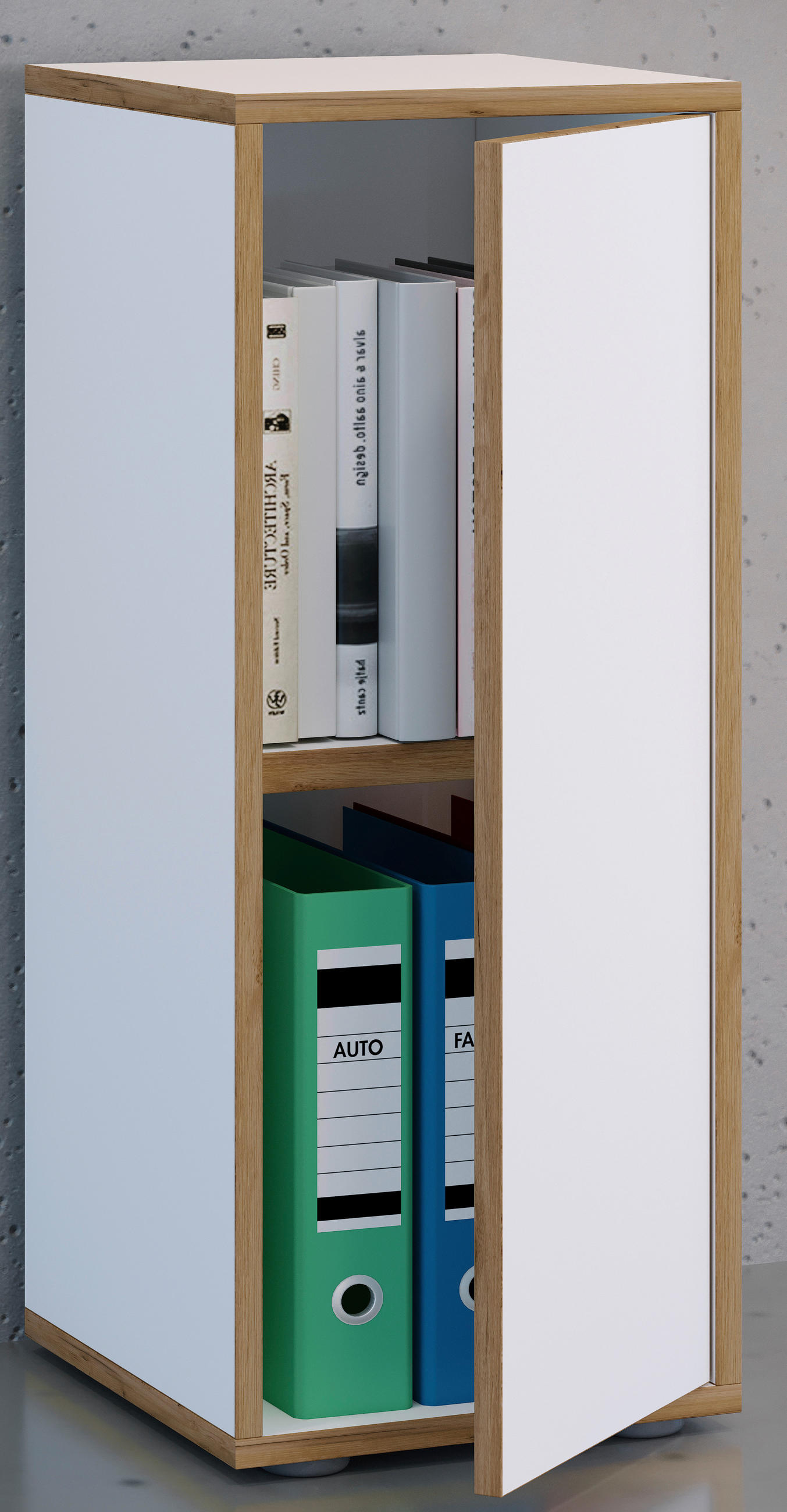 AKTENSCHRANK 30/74/33 cm  - Honigeiche/Weiss, Design, Holzwerkstoff (30/74/33cm) - MID.YOU