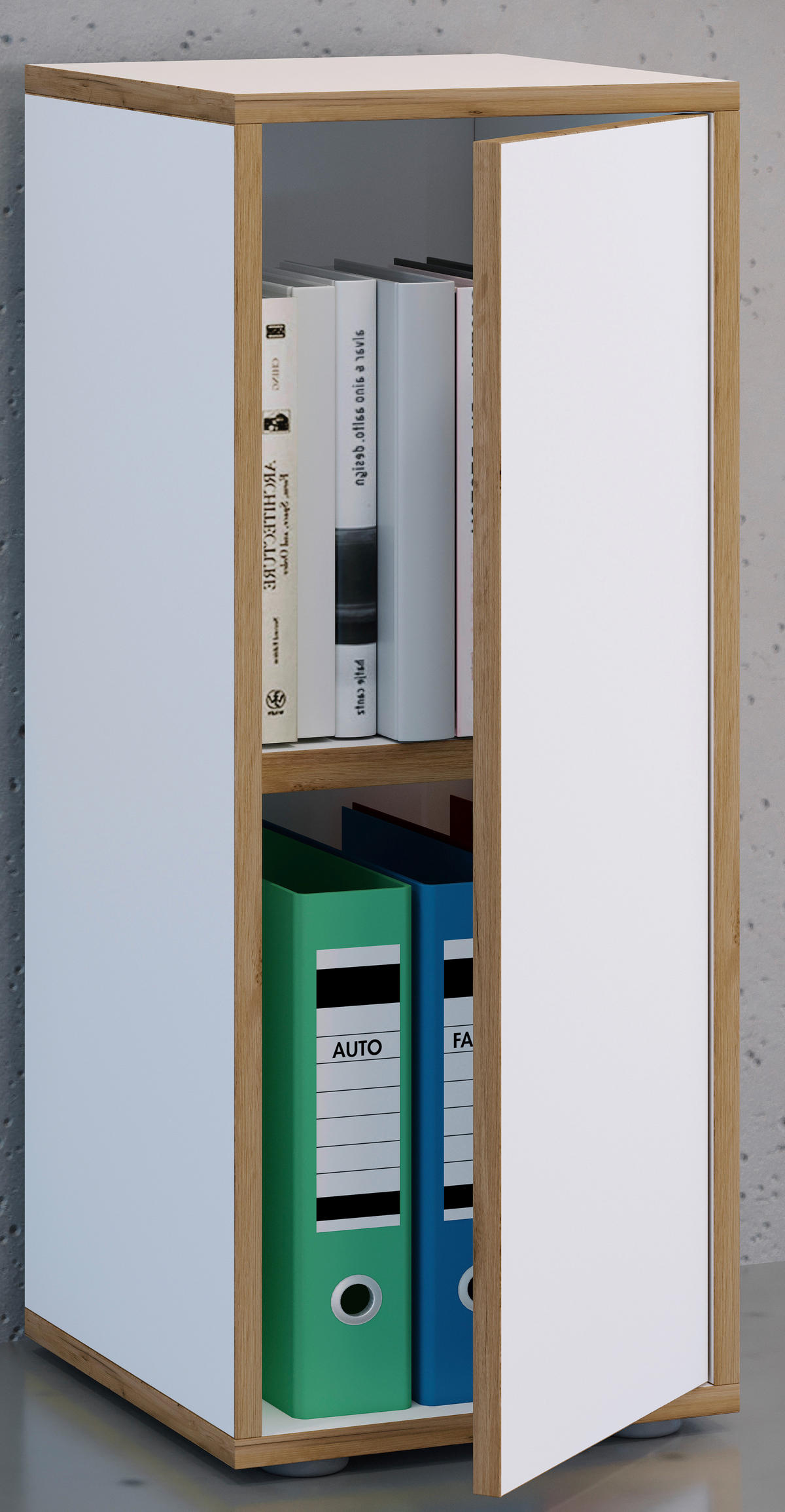 AKTENSCHRANK 30/74/33 cm  - Honigeiche/Weiss, Design, Holzwerkstoff (30/74/33cm) - MID.YOU