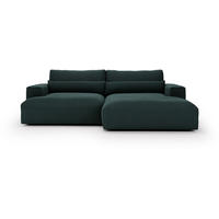 ECKSOFA Felicia Anthrazit Cord  - Anthrazit/Schwarz, Design, Kunststoff/Textil (267/187cm) - Stylife