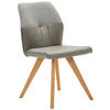 STUHL  in Lederlook, Webstoff  - Wildeiche/Grau, Konventionell, Holz/Textil (49,5/87/62,5cm) - Valdera