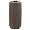 VASE 30 cm  - Taupe/Goldfarben, Trend, Metall (15/15/30cm) - Kayoom
