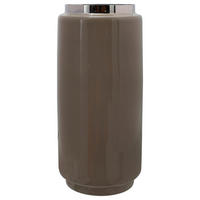 VASE 30 cm  - Taupe/Goldfarben, Trend, Metall (15/15/30cm) - Kayoom
