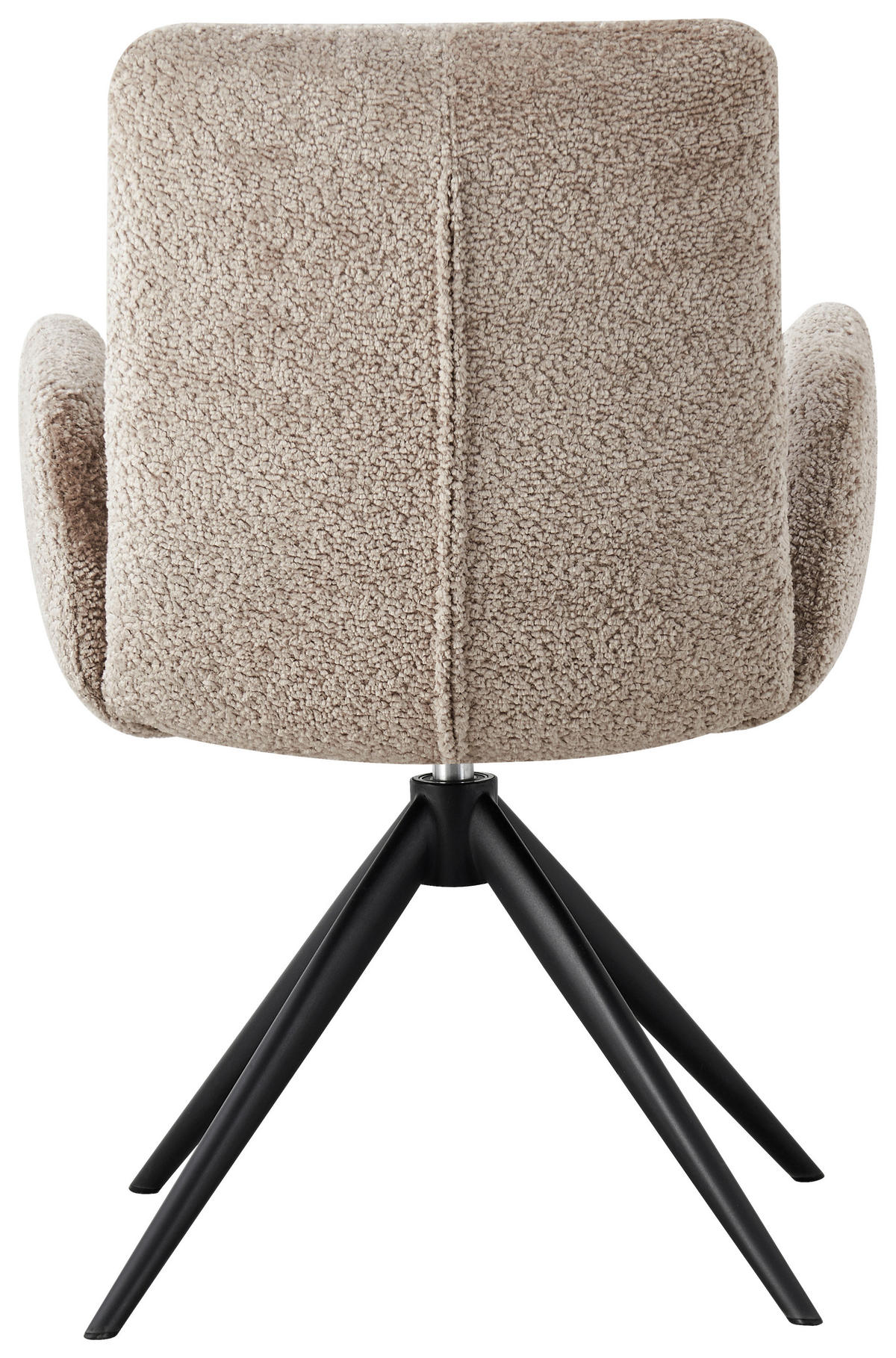 ARMLEHNSTUHL  in Eisen Webstoff  - Taupe/Schwarz, Design, Textil/Metall (57/90/64cm) - Novel