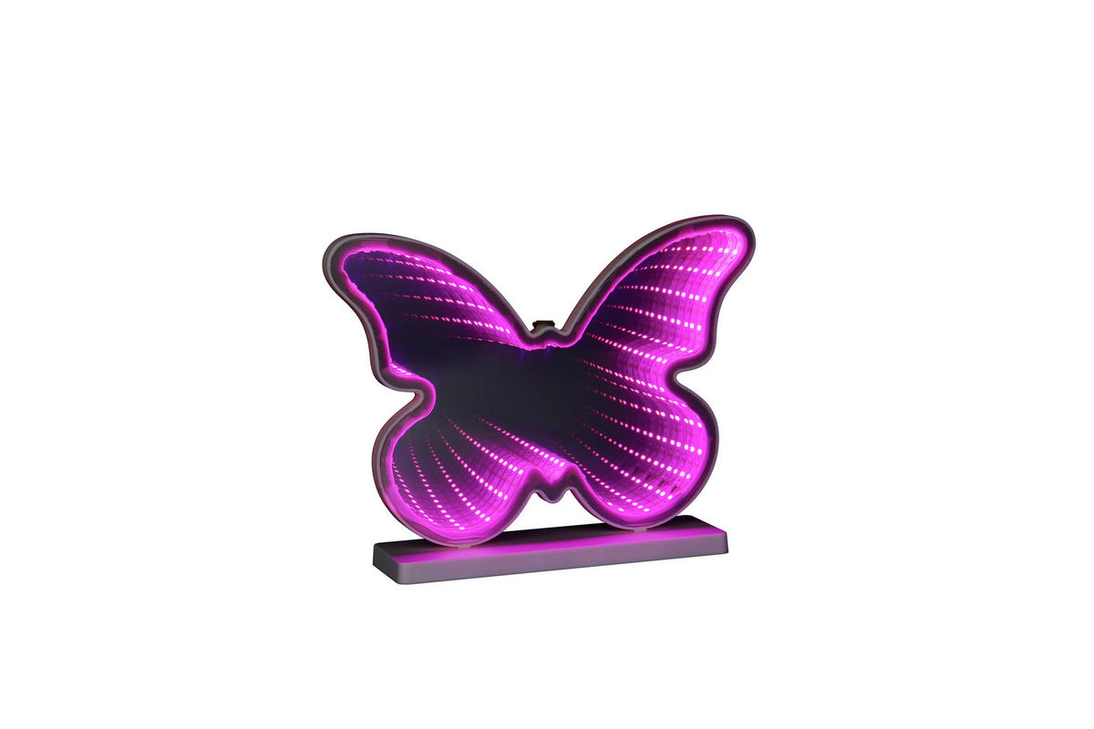 LED-WANDLEUCHTE Papillon 27/26/6 cm   - Transparent/Weiß, LIFESTYLE, Kunststoff (27/26/6cm)