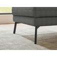 ECKSOFA  in Flachgewebe Dunkelgrau  175-224/255-365 cm  - Dunkelgrau/Schwarz, Design, Textil/Metall (175-224/255-365cm) - Dieter Knoll