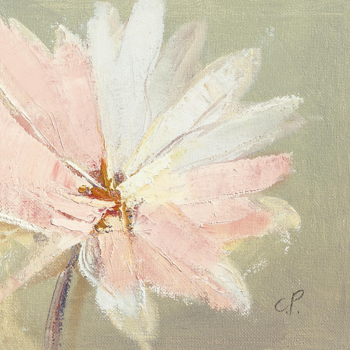 KUNSTDRUCK Blumen 30/30 cm  - Rosa/Weiß, Basics, Papier (30/30cm) - Monee
