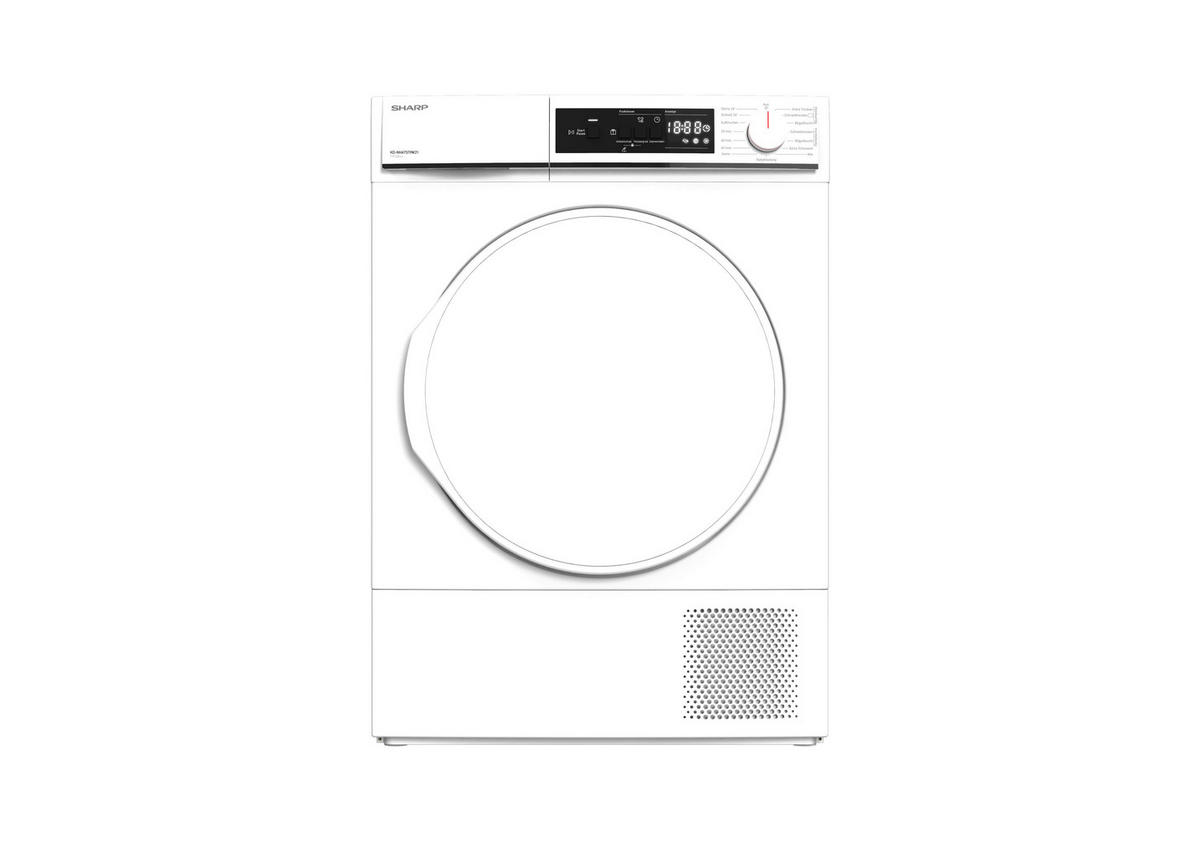 WÄRMEPUMPENTROCKNER KD-NHA7S7PW21-DE  - Weiß, Basics, Kunststoff/Metall (59.6/84.5/52.5cm) - Sharp