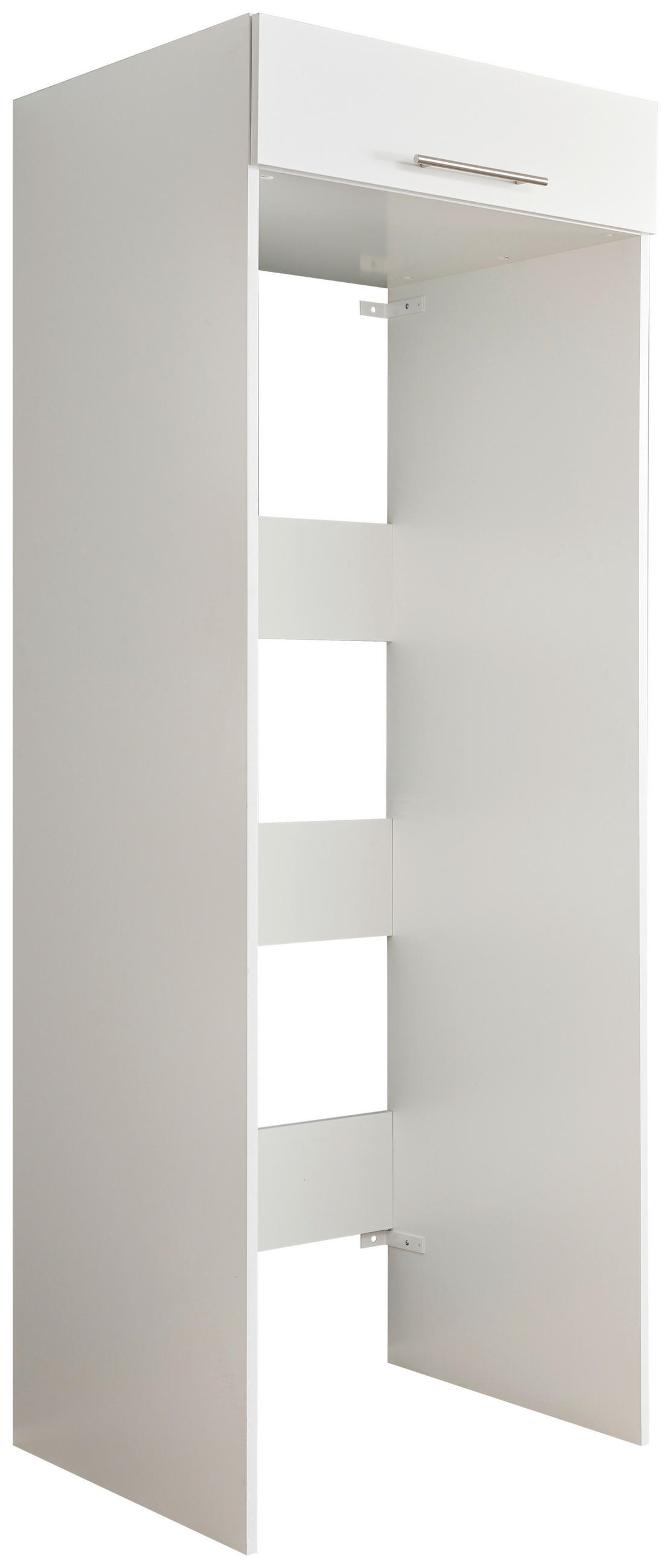 MOSÓGÉPSZEKRÉNY 67,5/200/67,5 cm  - ezüstszínű/fehér, Design, faalapú anyag/fém (67,5/200/67,5cm) - Xora
