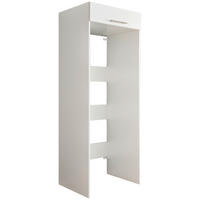 DULAP PENTRU MAȘINA DE SPĂLAT 67,5/200/67,5 cm  - argintiu/alb, Design, metal/material pe bază de lemn (67,5/200/67,5cm) - Xora