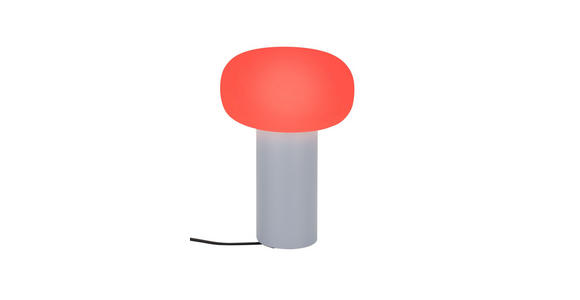 AKKU-TISCHLEUCHTE 13/19 cm  - Weiß/Hellblau, Trend, Glas/Metall (13/19cm) - Dieter Knoll