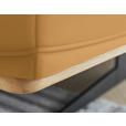 ECKSOFA  in Echtleder Senfgelb  305/163 cm  - Eichefarben/Senfgelb, Design, Leder/Holz (305/163cm) - Novel