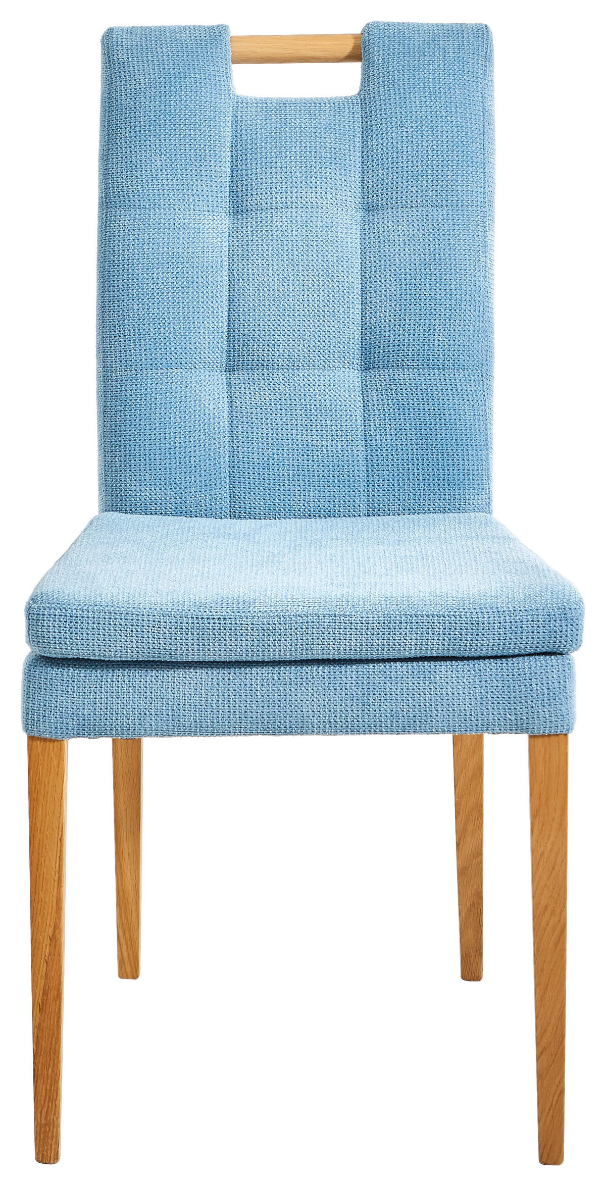 SZÉK fa, textil kék, tölgyfa  - tölgyfa/kék, Konventionell, textil/fa (47/91,5/59cm) - Cantus