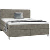 BOXSPRINGBETT 160/200 cm  in Hellgrau  - Chromfarben/Hellgrau, KONVENTIONELL, Kunststoff/Textil (160/200cm) - Voleo