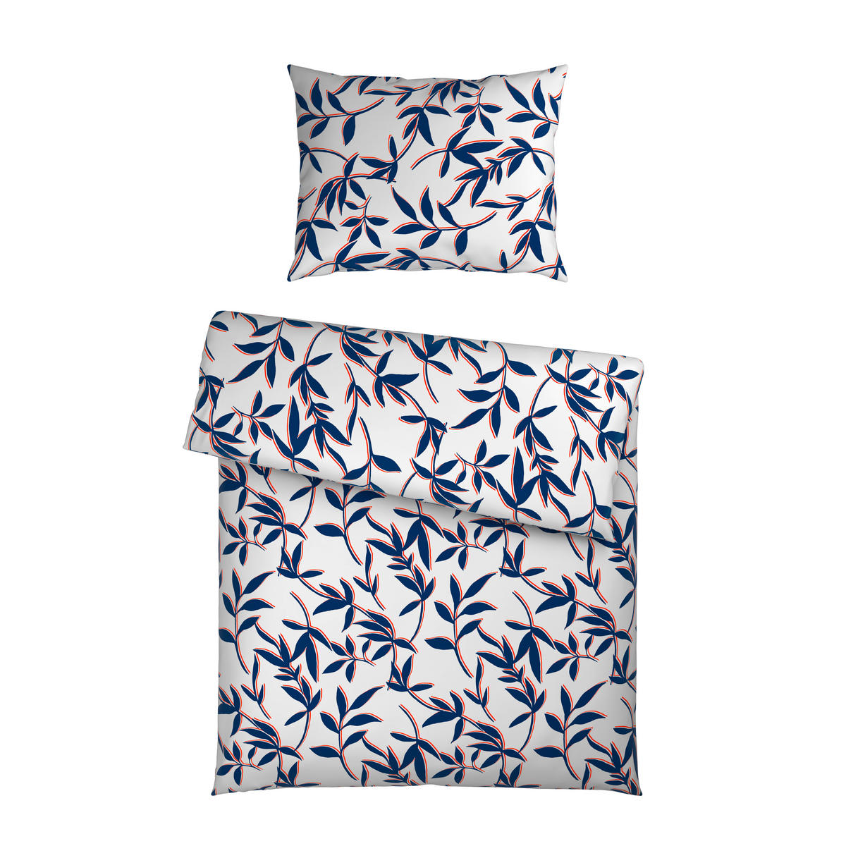 BETTWÄSCHE Mavie Satin 140/200 cm  - Blau/Weiß, KONVENTIONELL, Textil (140/200cm) - Novel