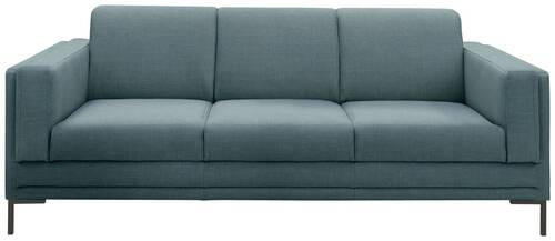 3-SITZER-SOFA in Webstoff Petrol  - Silberfarben/Petrol, Design, Textil/Metall (210/82/90cm) - LOOKS by W.Joop