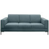 3-SITZER-SOFA Webstoff Petrol  - Silberfarben/Petrol, Design, Textil/Metall (210/82/90cm) - LOOKS by W.Joop
