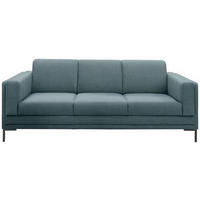 3-SITZER-SOFA in Webstoff Petrol  - Silberfarben/Petrol, Design, Textil/Metall (210/82/90cm) - LOOKS by W.Joop
