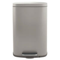 TRETEIMER 30 L  - Taupe/Schwarz, Basics, Kunststoff/Metall (34,3/23,5/62,9cm) - Spirella