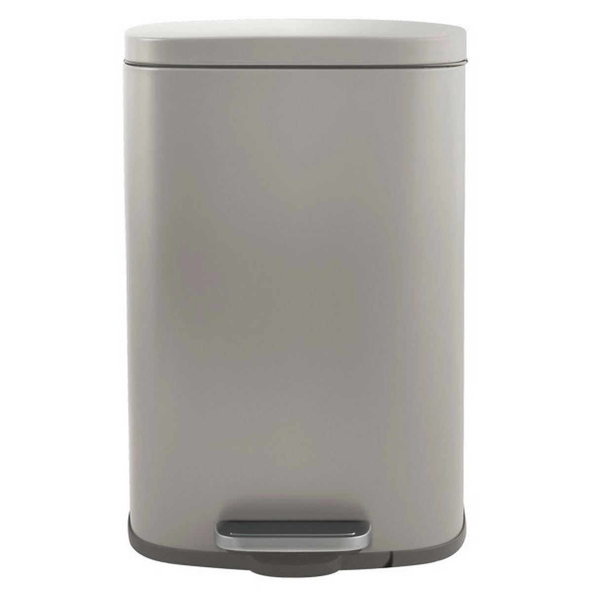 TRETEIMER 30 L  - Taupe/Schwarz, Basics, Kunststoff/Metall (34,3/23,5/62,9cm) - Spirella