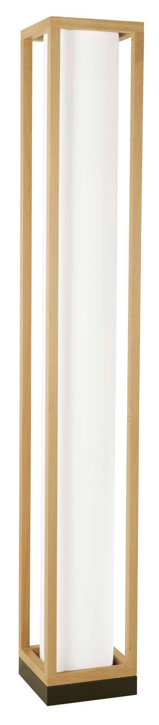 GOLVLAMPA Granados 20/20/140 cm    - vit/brun, Natur, metall/trä (20/20/140cm) - Eglo