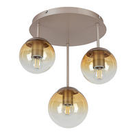 DECKENLEUCHTE    36/35,5/38 cm  - Champagner/Bernsteinfarben, Trend, Glas/Kunststoff (36/35,5/38cm) - Collett's Monde