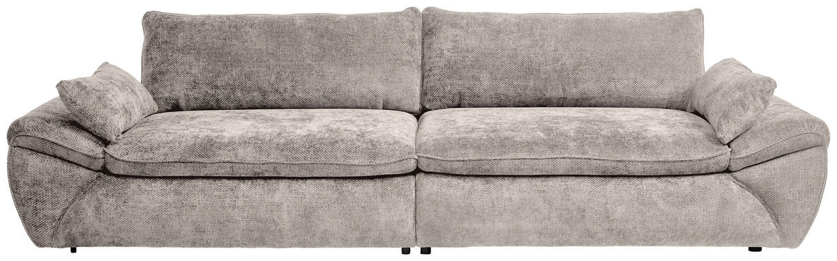 BIG SOFFA i struktur ljusgrå  - ljusgrå/svart, Klassisk, textil/plast (302/80/120cm) - MID.YOU