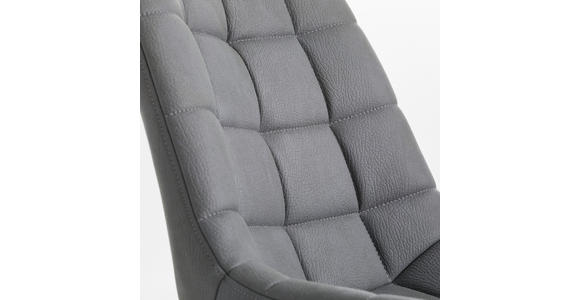 DREHSTUHL Grau, Schwarz - Schwarz/Grau, KONVENTIONELL, Kunststoff/Textil (65/80-90/62cm) - Carryhome