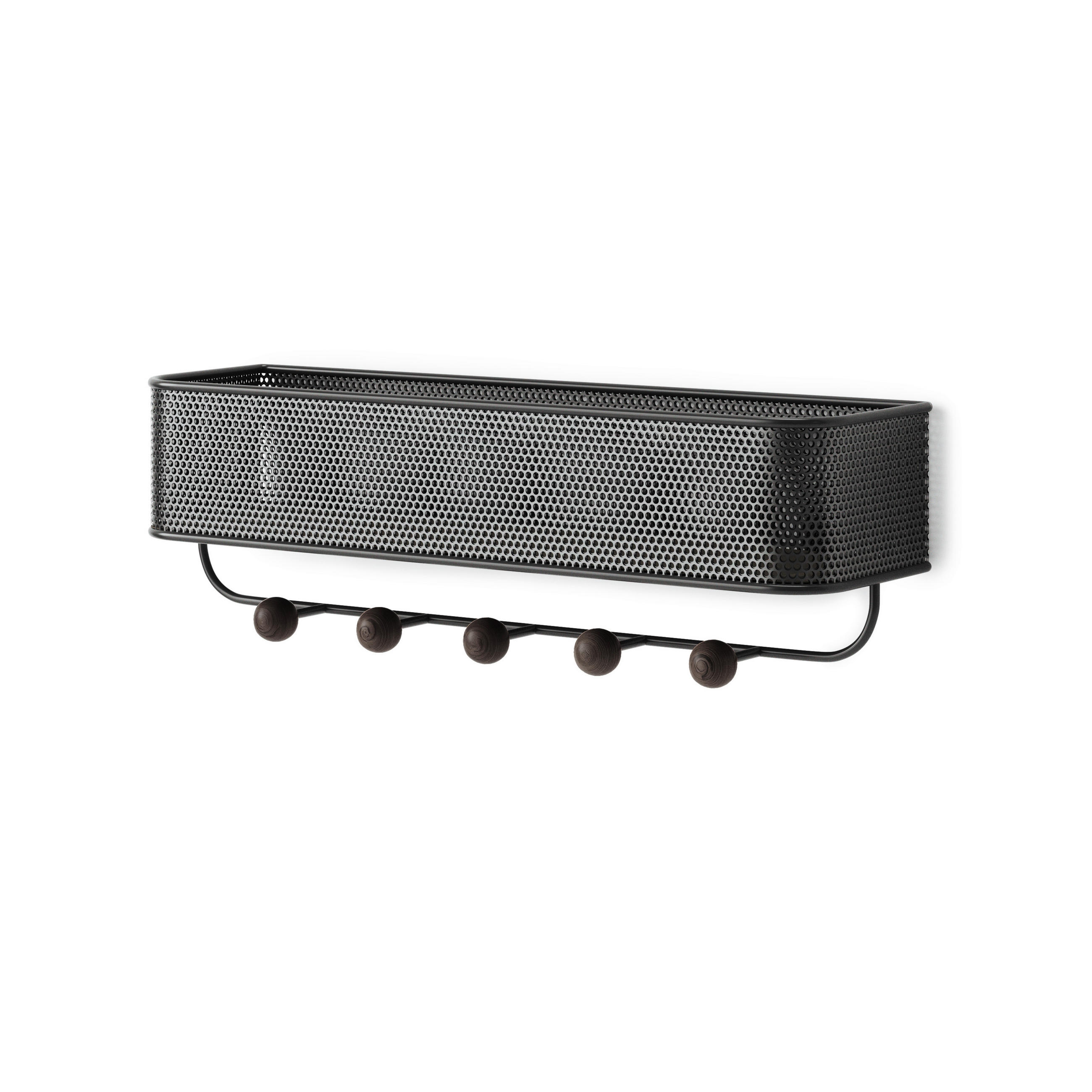 VISEČI ORGANIZATOR         9/9/32 cm            - črna/rjava, Basics, kovina (9/9/32cm) - Umbra