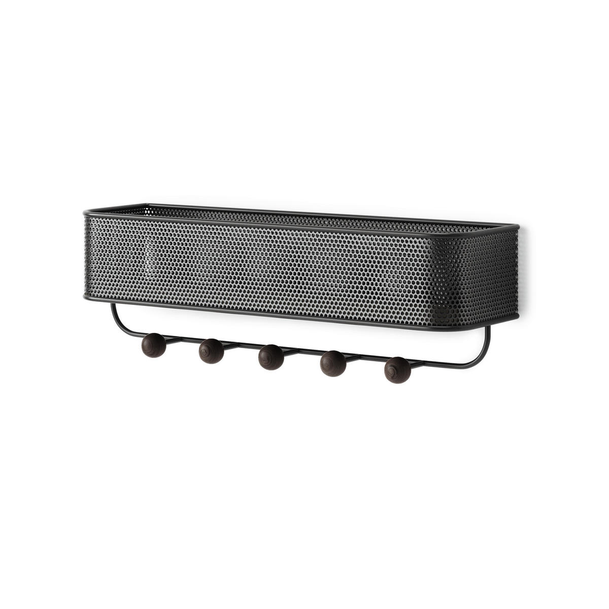 VISEČI ORGANIZATOR         9/9/32 cm            - črna/rjava, Basics, kovina (9/9/32cm) - Umbra