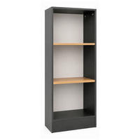 POLC 52/114/30 cm antracit, méztölgy színű  - méztölgy színű/antracit, Basics, faalapú anyag (52/114/30cm) - MID.YOU