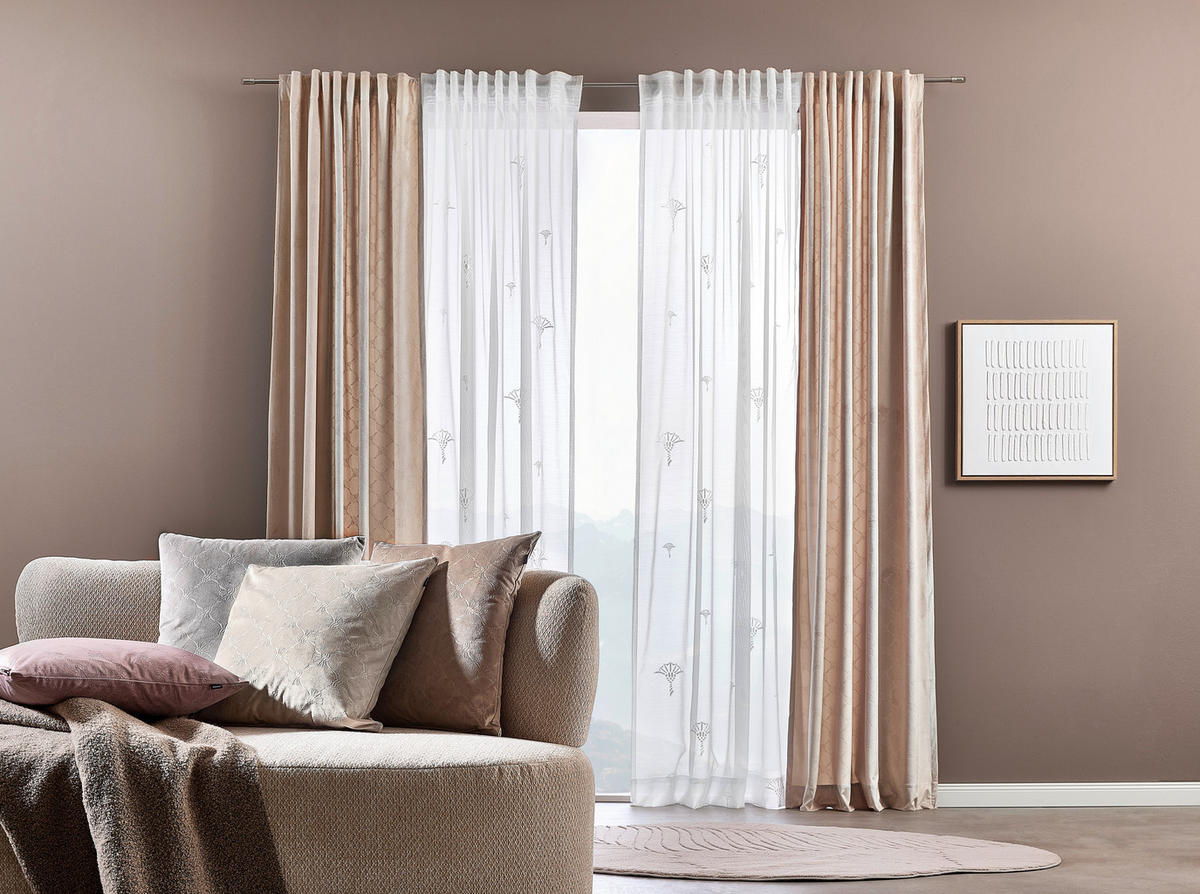 FERTIGVORHANG  halbtransparent  130/250 cm   - Weiß, Basics, Textil (130/250cm) - Joop!