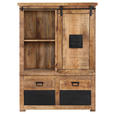 HIGHBOARD  in 110/150/45 cm  - Schwarz/Naturfarben, KONVENTIONELL, Holz/Metall (110/150/45cm) - Landscape