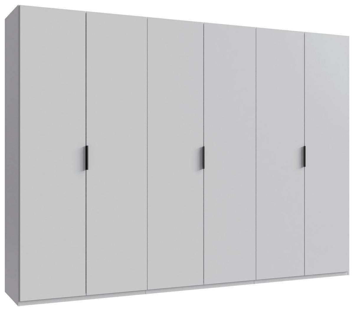 FALTTÜRENSCHRANK 300/216/58 cm 6-türig Weiß  - Schwarz/Weiß, Design, Holzwerkstoff (300/216/58cm) - Boxxx