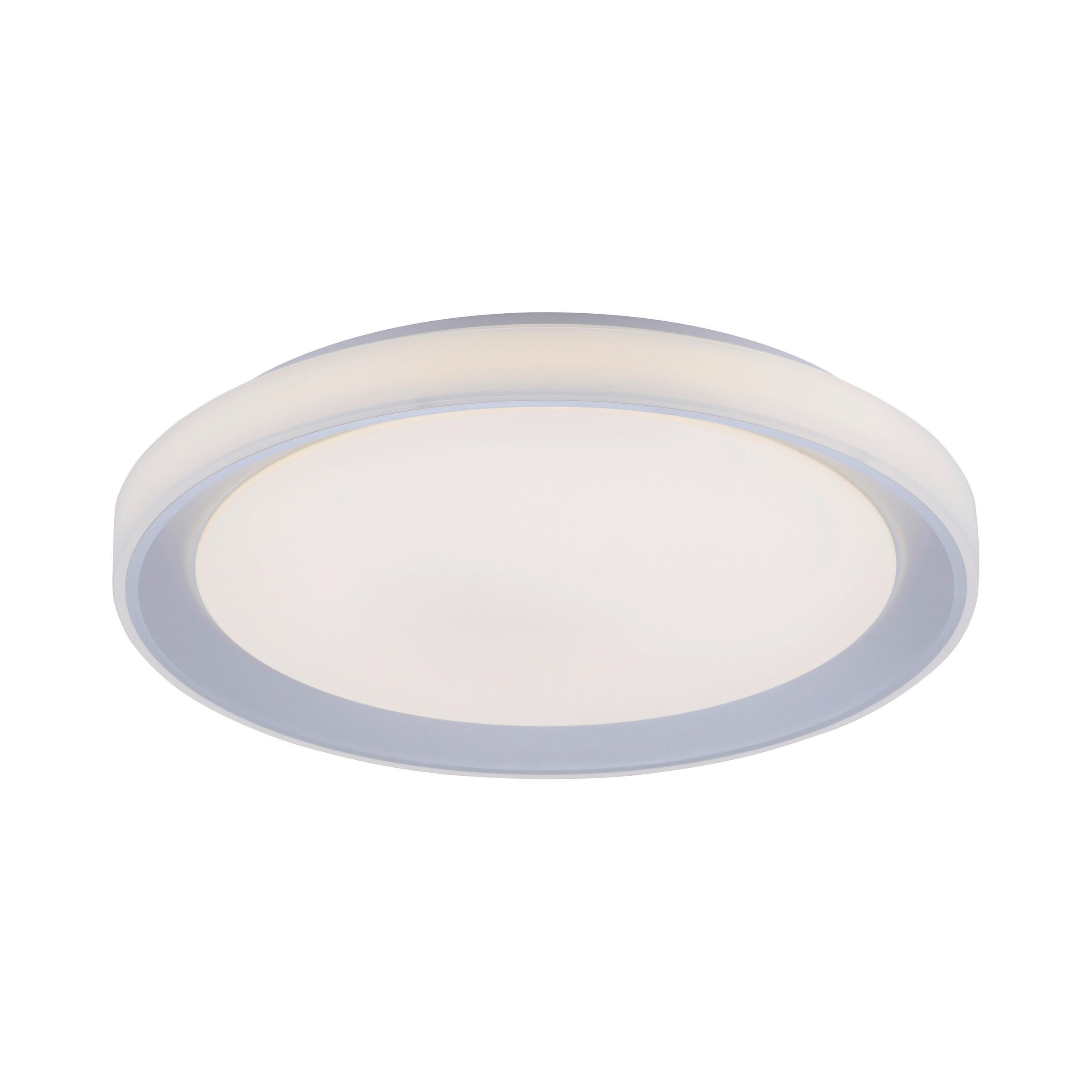 LED-DECKENLEUCHTE Lola Smart  Smart 51/51/7,5 cm   - Silberfarben/Weiß, Design, Kunststoff/Metall (51/51/7,5cm)