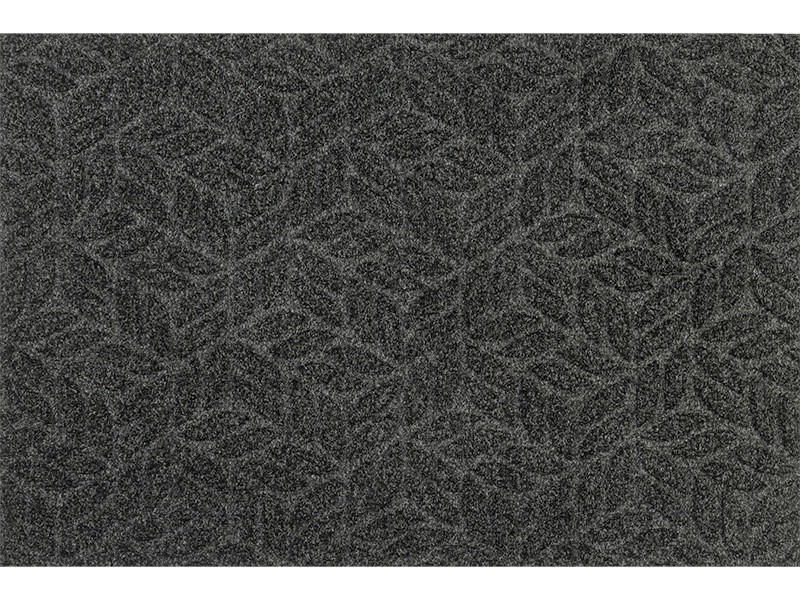 wash+dry FUßMATTE Dune Leaves dark grey Dunkelgrau 60x90 cm