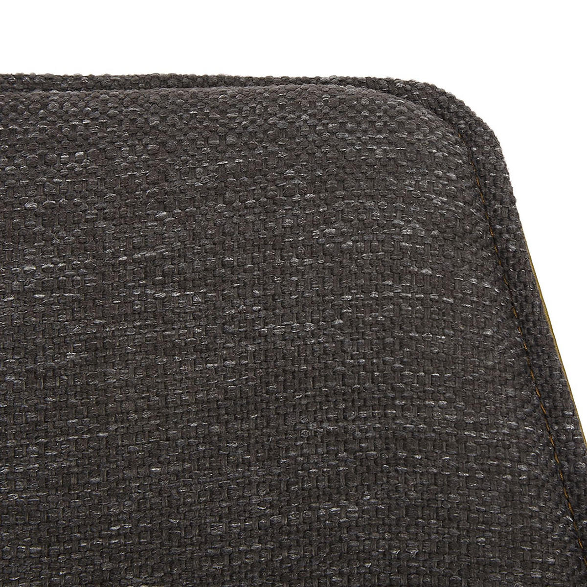 ARMLEHNSTUHL  in Eisen Lederlook, Leinenoptik  - Dunkelgrau/Schwarz, MODERN, Textil/Metall (65/87/65cm) - home24