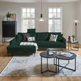 ECKSOFA  in Cord Dunkelgrün  173/276 cm  - Dunkelgrün/Schwarz, KONVENTIONELL, Textil/Metall (173/276cm) - Carryhome