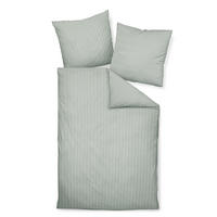 BETTWÄSCHE 2-teilig Chinchilla S Flanell 135/200 cm  - Salbeigrün/Weiß, Basics, Textil (135/200cm) - Janine