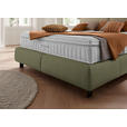 BOXSPRINGBETT 180/200 cm  in Beige, Olivgrün  - Beige/Schwarz, Design, Textil/Metall (180/200cm) - Johann Jakob