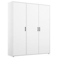 DREHTÜRENSCHRANK 140/194/53 cm 3-türig Weiß  - Weiß, MODERN, Holzwerkstoff/Kunststoff (140/194/53cm) - Rauch Möbel