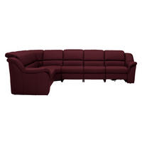 ECKSOFA  in Echtleder Weinrot  260/324 cm  - Weinrot/Schwarz, KONVENTIONELL, Leder/Kunststoff (260/324cm) - Cantus
